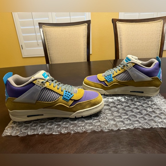 Nike Air Jordan 4 Retro x Union Desert Moss Sneaker Shoes Size US 13 - Picture 12 of 14